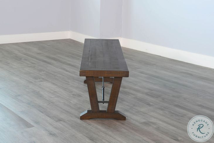 Sagewyn Tobacco Leaf 70" Dining Bench with Turnbuckle