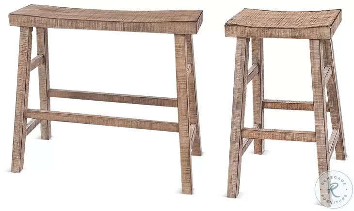 Autumn Echo Beach Pebble 33" Bar Bench