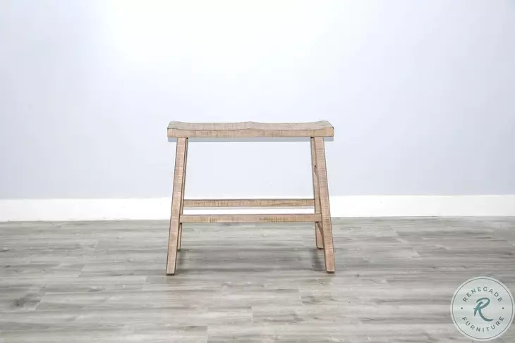 Autumn Echo Beach Pebble 33" Bar Bench