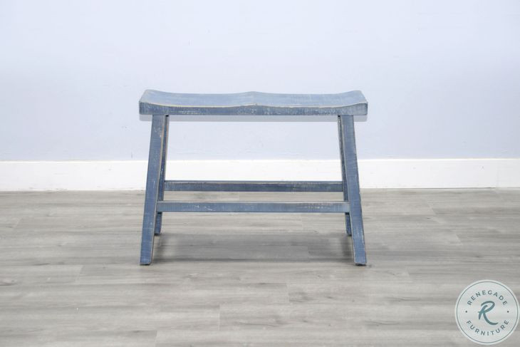 Seabright Ocean Blue Counter Height Bench