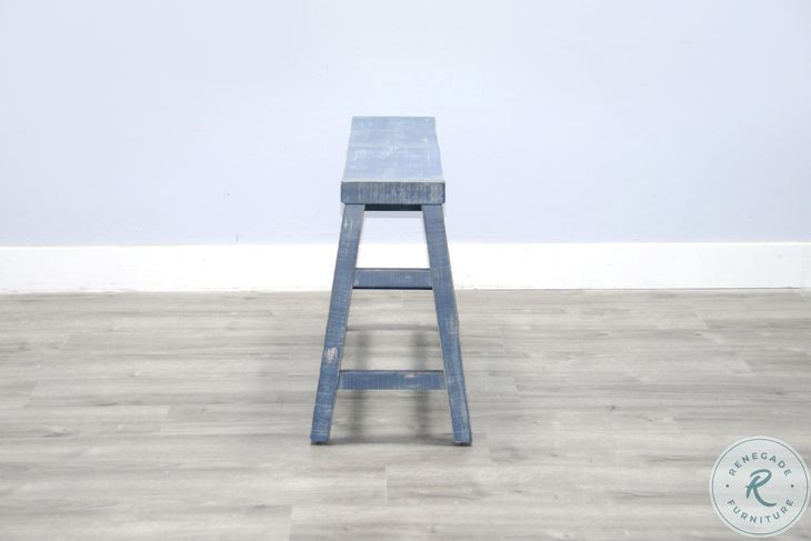 Seabright Ocean Blue Counter Height Bench