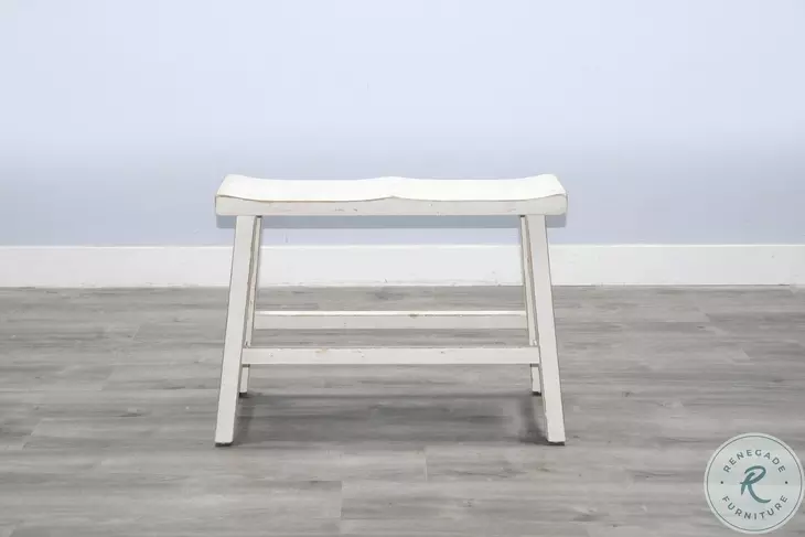 Seabright White Sand Counter Height Bench