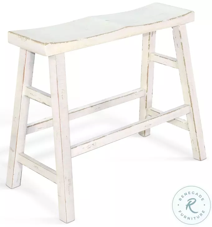 Golden Hearth White Sand Wood 33'' Bar Bench