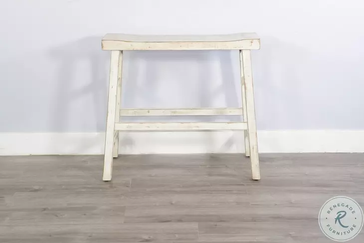 Golden Hearth White Sand Wood 33'' Bar Bench