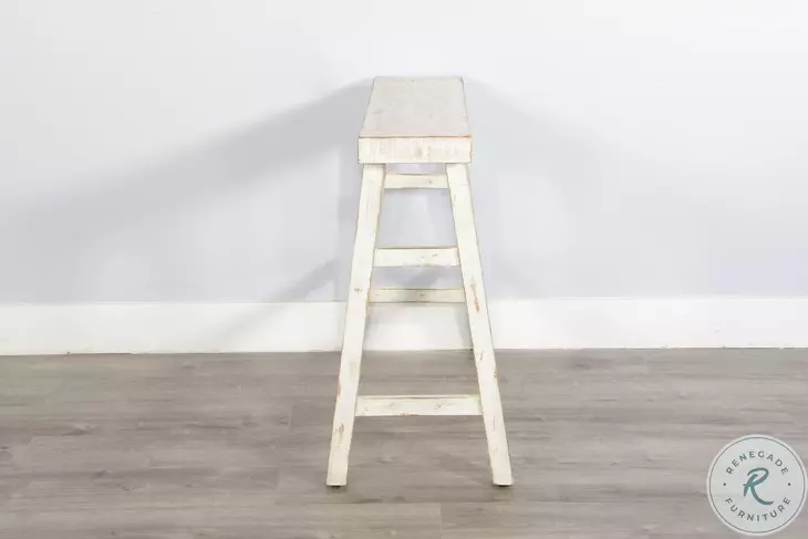 Golden Hearth White Sand Wood 33'' Bar Bench
