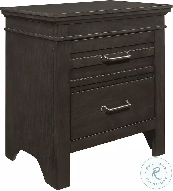 Blaire Farm Charcoal Gray Nightstand