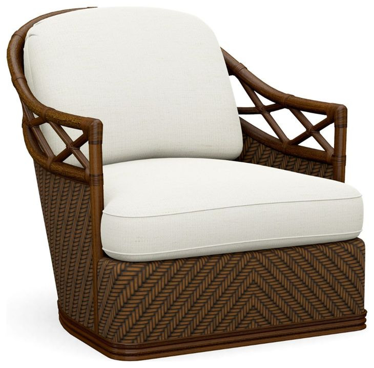 Bali Hai Diamond Cove White Upholstered Swivel Chair