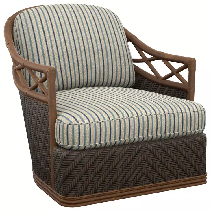 Diamond Cove Beige Upholstered Swivel Chair