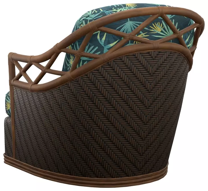 Diamond Cove Green Upholstered Swivel Chair