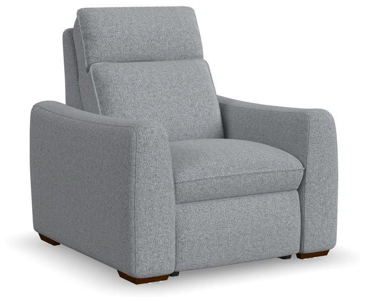 Ava Gray Performance Fabric Triple Power Recliner with USB Charging