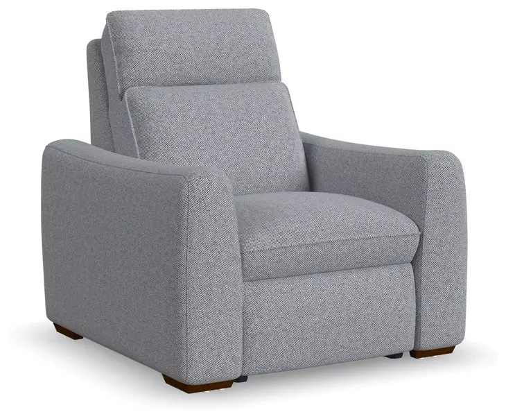 Ava Gray Performance Fabric Triple Power Recliner with USB Charging
