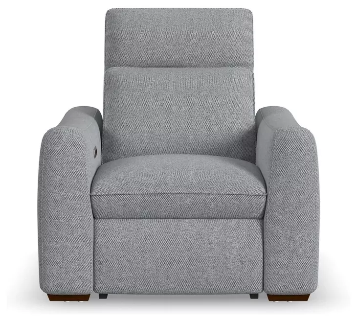 Ava Gray Performance Fabric Triple Power Recliner with USB Charging