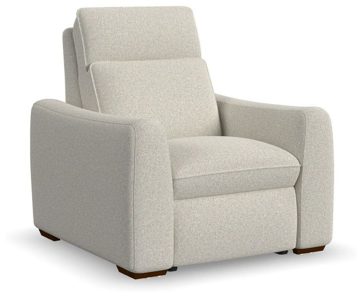 Ava Cream Performance Fabric Triple Power Recliner with USB Charging