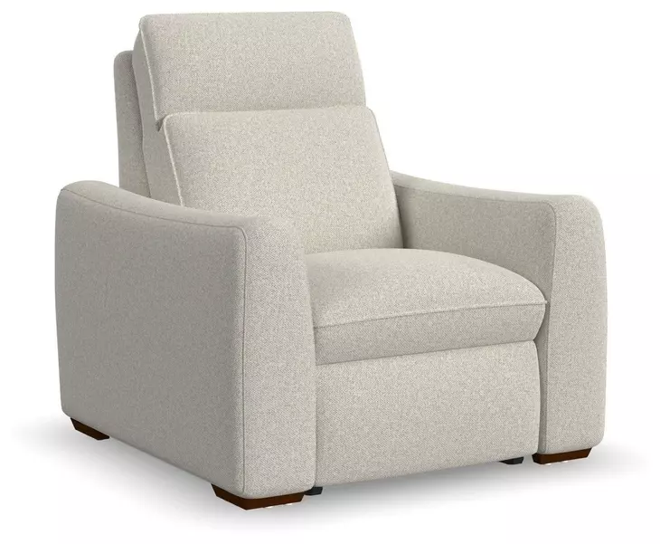 Ava Cream Performance Fabric Triple Power Recliner with USB Charging