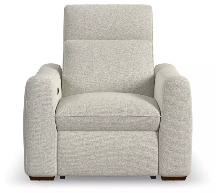 Ava Cream Performance Fabric Triple Power Recliner with USB Charging
