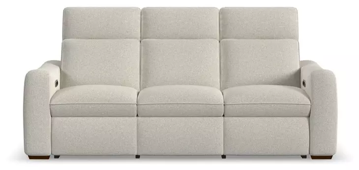 Ava Cream Performance Fabric Triple Power Reclining Living Room Set