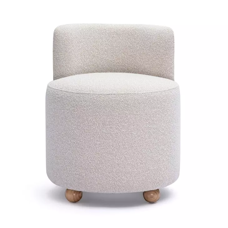 Hakuna Cream Performance Fabric Upholstered Desk Chair
