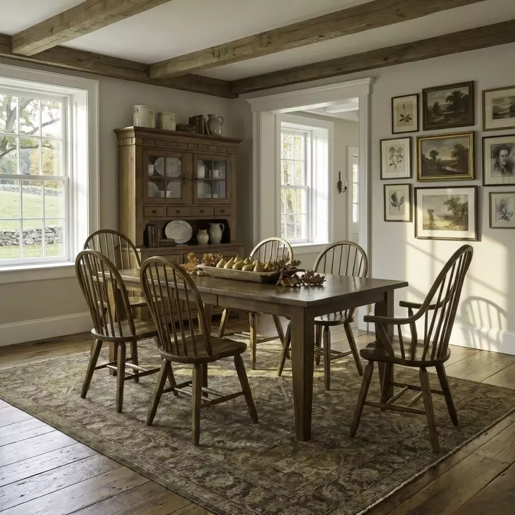 Legacy Manor Rustic Oak and Black 7 Piece Dining Set
