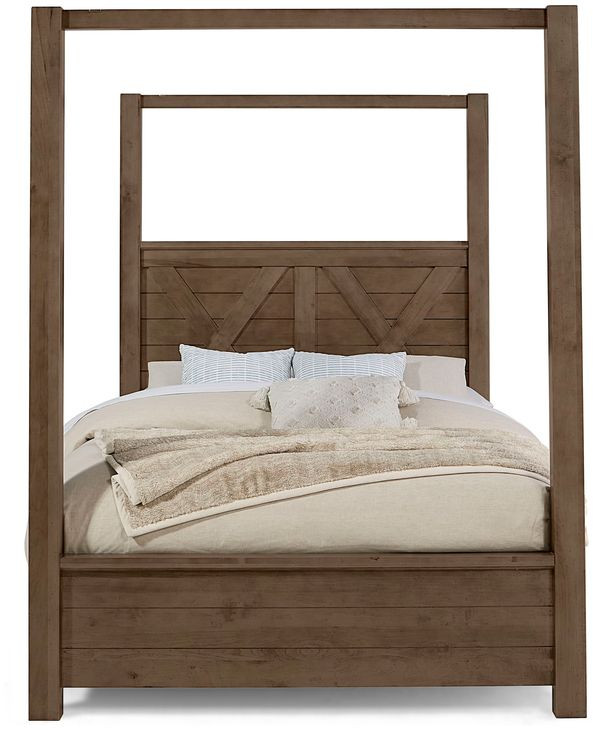 Cool Rustic Mink King Poster Bed