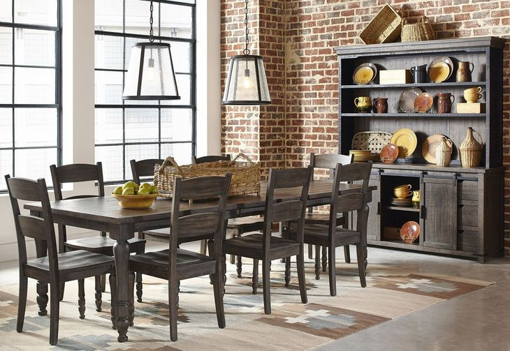Madison County Barnwood Brown 9 Piece Dining Set