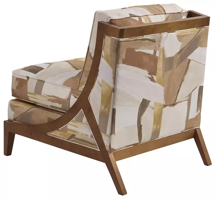 La Costa White and Brown Upholstered Tasman Accent Chair