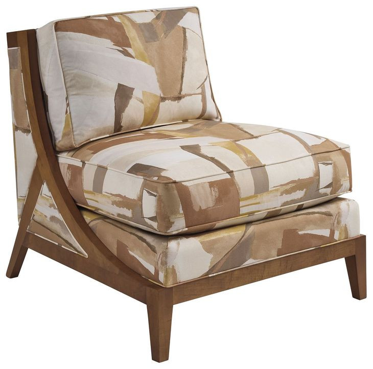 La Costa White and Brown Upholstered Tasman Accent Chair