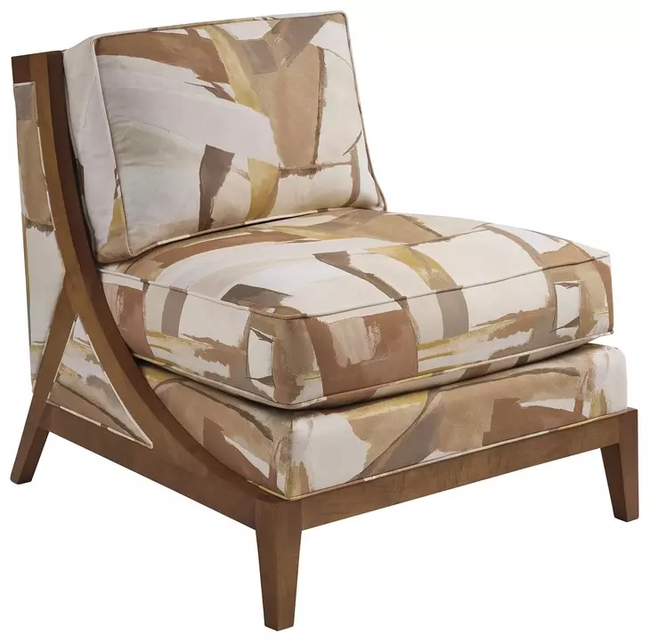 La Costa White and Brown Upholstered Tasman Accent Chair