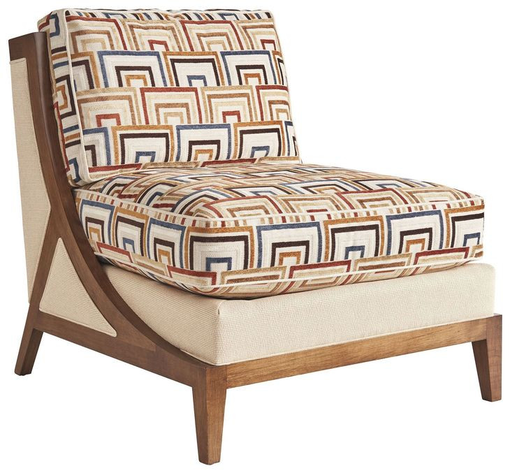 Sunset Key Tasman Beige and Tan Upholstered Accent Chair