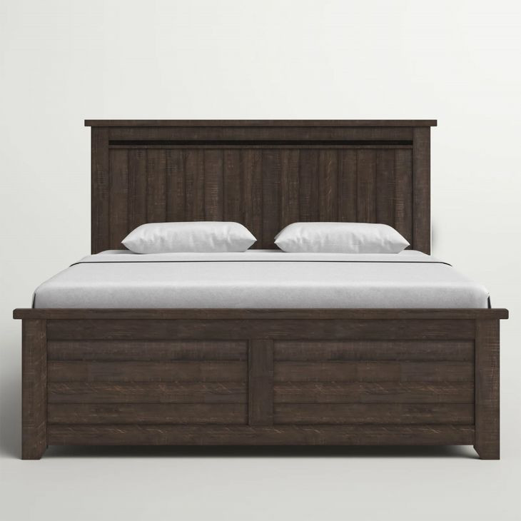 Madison County Barnwood Brown Queen Bookcase Bed
