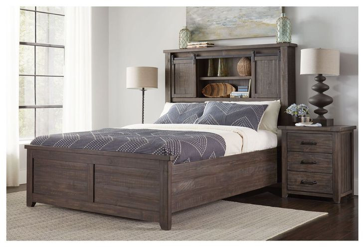 Madison County Barnwood Brown King Platform Bed