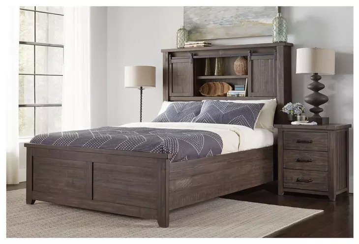 Madison County Barnwood Brown Drawer Nightstand