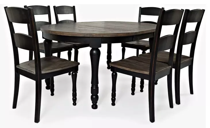 Madison County Brown and Vintage Black 7 Piece Dining Set