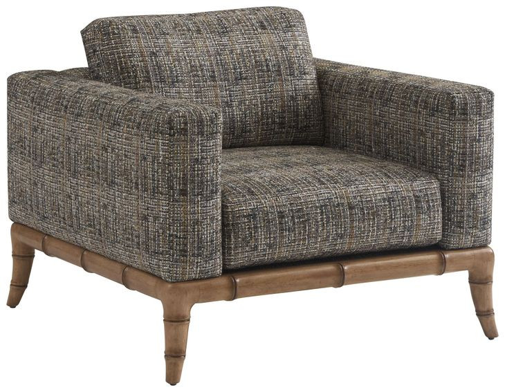 Key Biscayne Star Island Black and Brown Upholstered Accent Chair