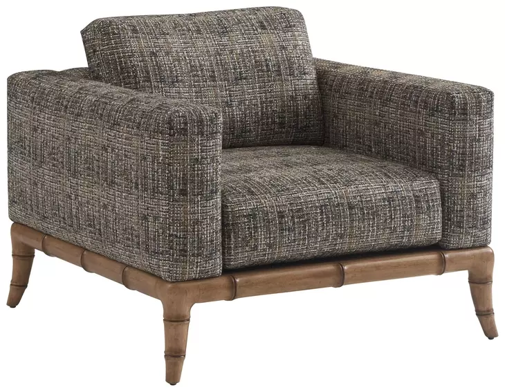 Key Biscayne Star Island Black and Brown Upholstered Accent Chair