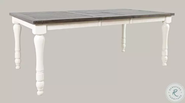 Madison County Vintage White 18" Extendable Dining Table