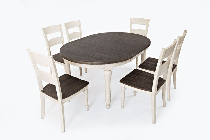 Madison County Brown and Vintage White 7 Piece Dining Set