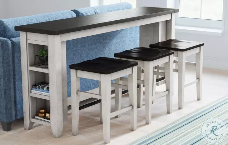 Madison County Vintage White Counter Height Dining Set