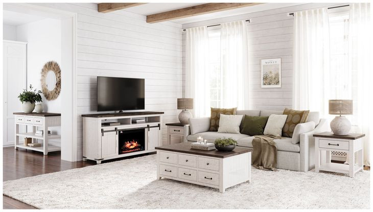 Madison County Vintage White Harris End Table