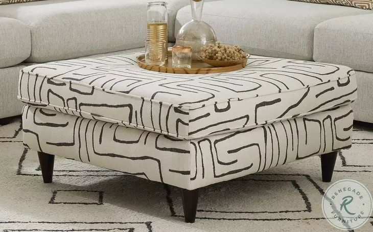Durango Fossil Ebony Square Cocktail Ottoman