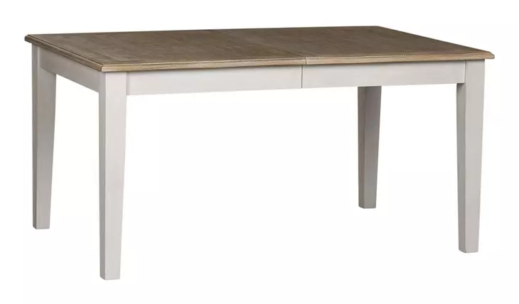 Meadowbrook Soft White Wash and Wirebrushed Gray Upholstered 7 Piece Extendable Rectangular Dining Set