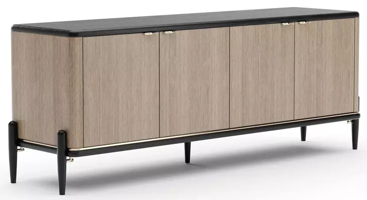 Madera Chocolate Koto Matte and Modern Walnut 4 Door Sideboard