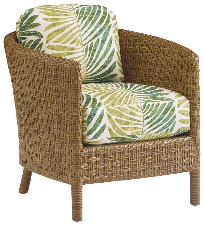 Key Biscayne Gables Estate Green Upholstered Accent Chair