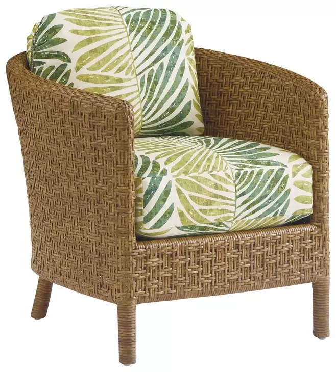 Key Biscayne Gables Estate Green Upholstered Accent Chair