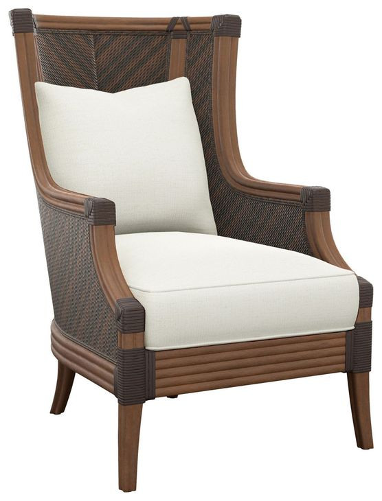 Island Estate Rum Beach White Upholstered Accent Chair
