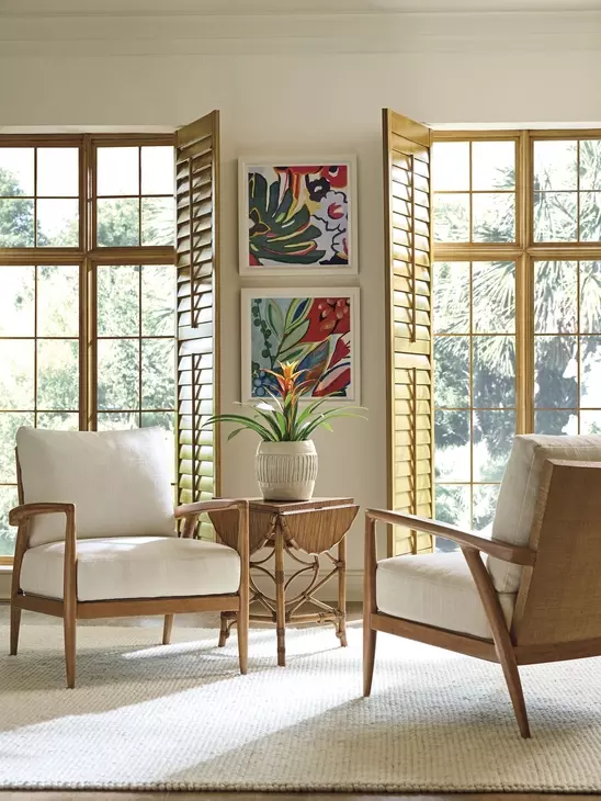 Key Biscayne Anchorage Ivory Upholstered Accent Chair