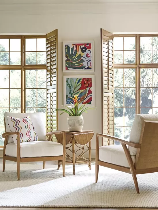 Key Biscayne Anchorage Ivory Upholstered Accent Chair
