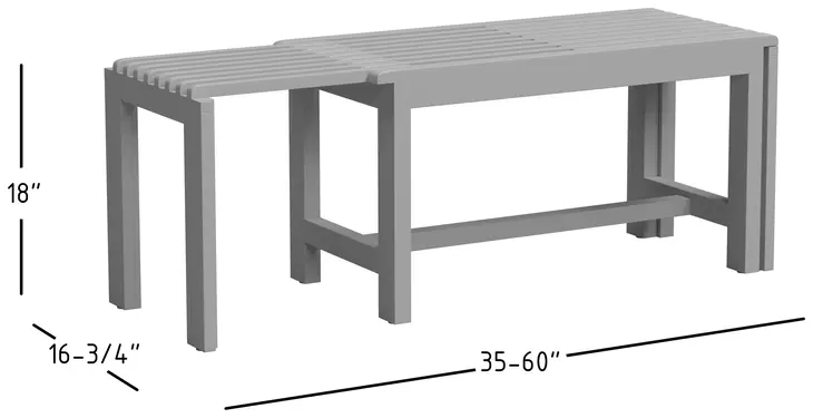 Global Archive Natural Extendable Bench