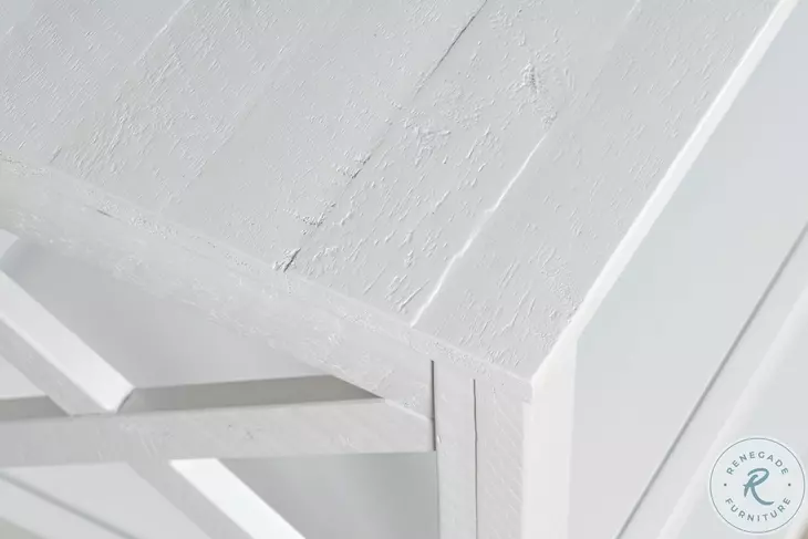 Bridgehampton White X Side Bookcase