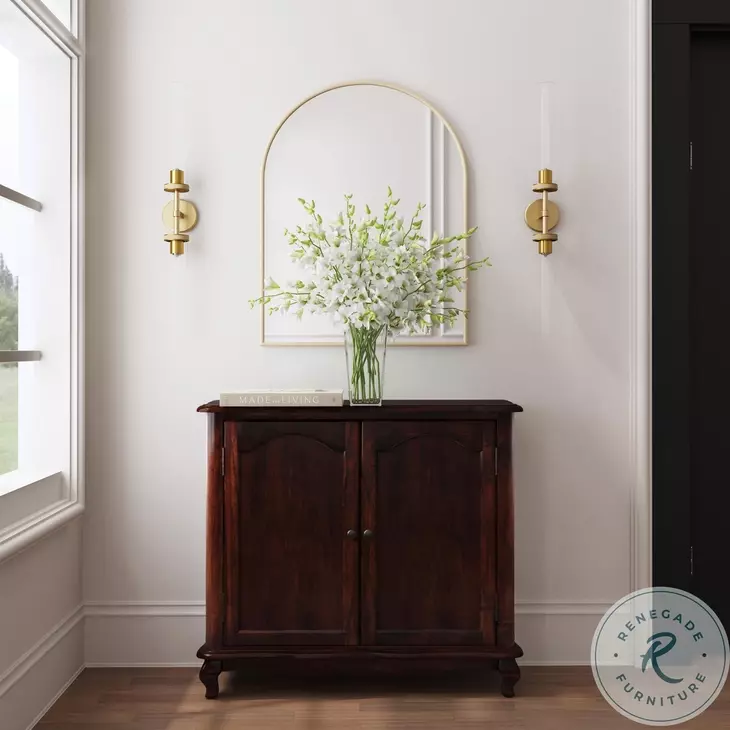 Leyden Dark Brown European Accent Cabinet
