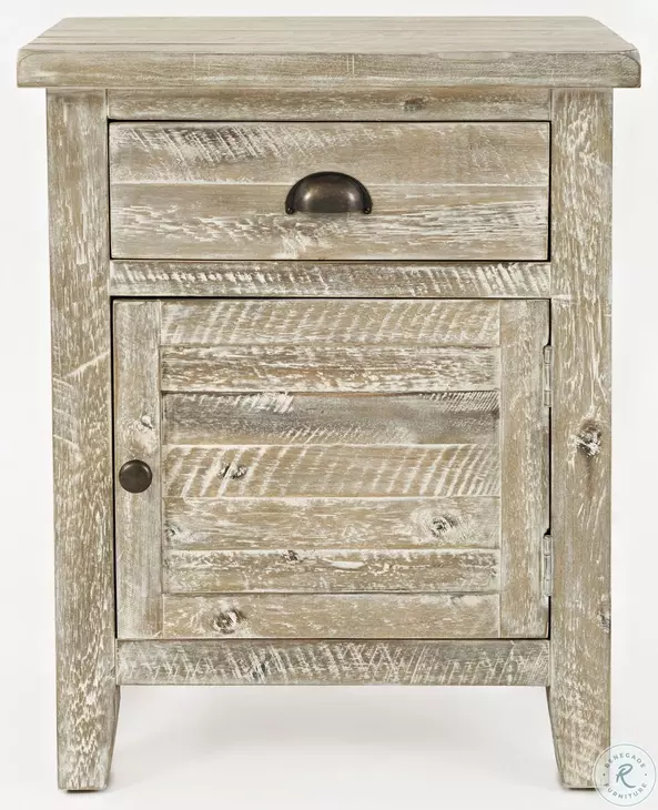 Artisans Craft Washed Grey Accent Table